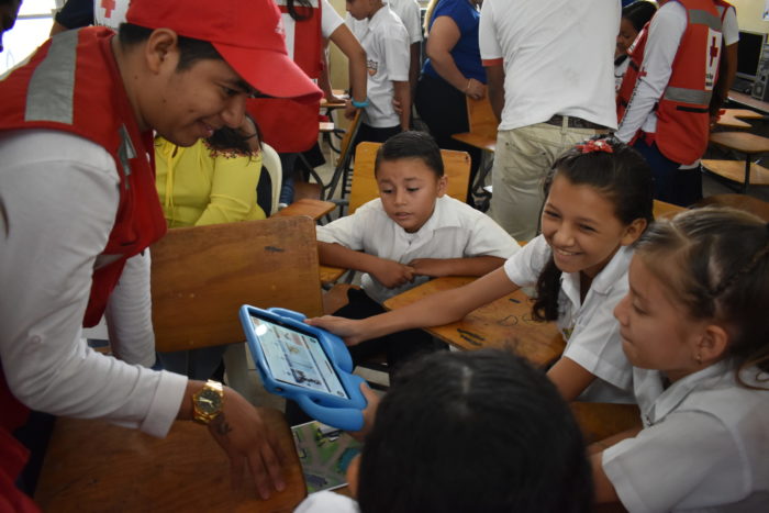 Zika AR experience shown in a school