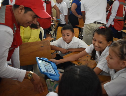 Zika AR experience shown in a school