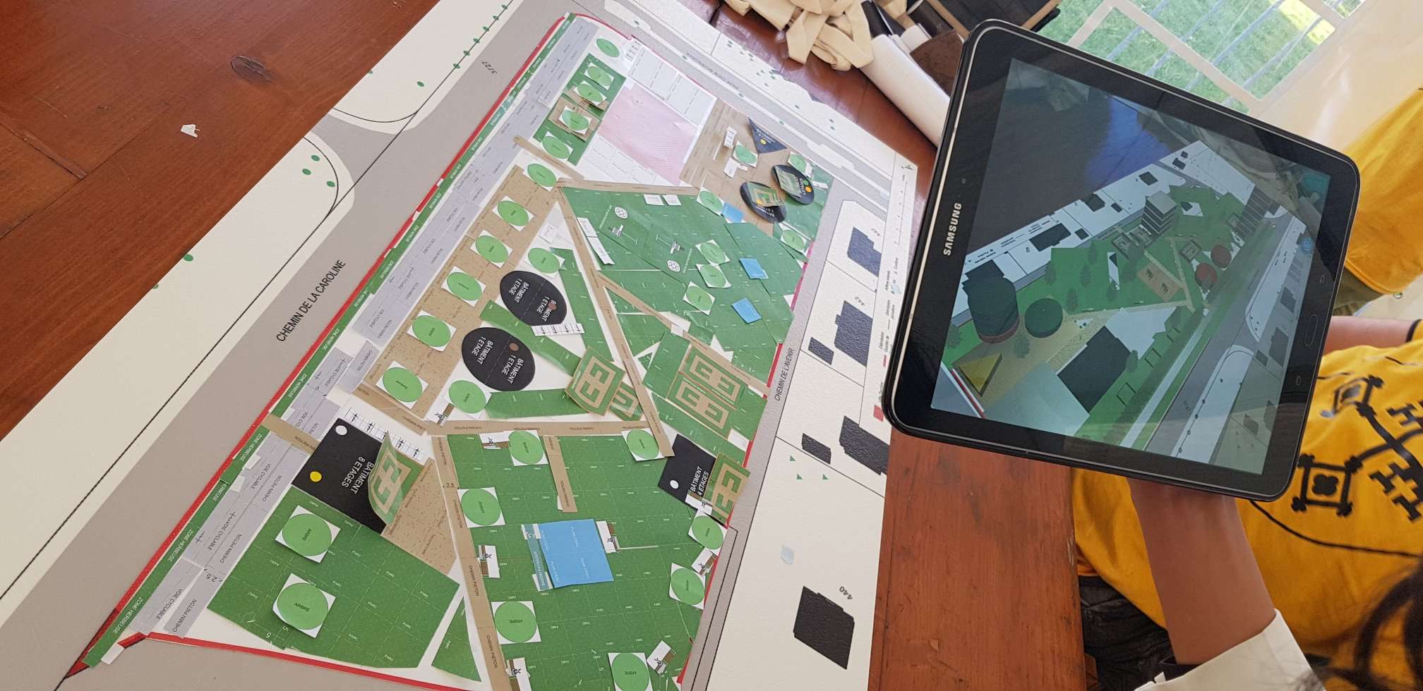 Augmented reality application for urban planning