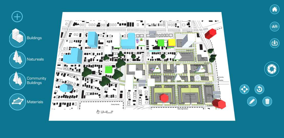 Interface for 3D masterplan building