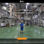 360° virtual tour of industrial facilities, showing the interior of the plant and allowing the viewer to see the entire process and match corresponding scenes. From raw materials, to transformation up until the final product is loaded and dispatched.